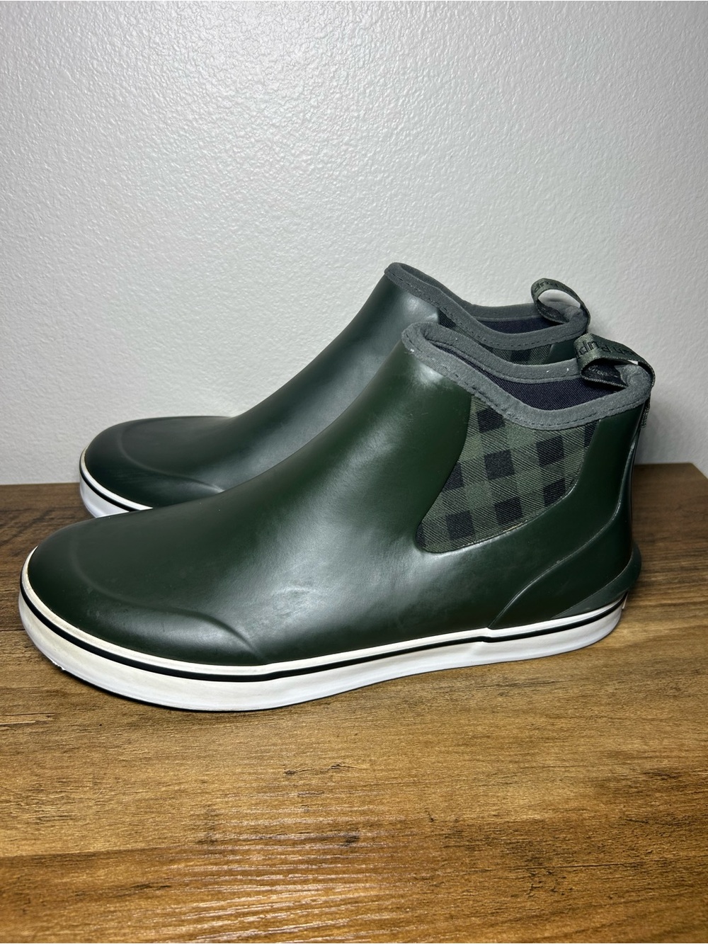 Hush Puppies Dark Green Chelsea-Style Waterproof Rain Boots